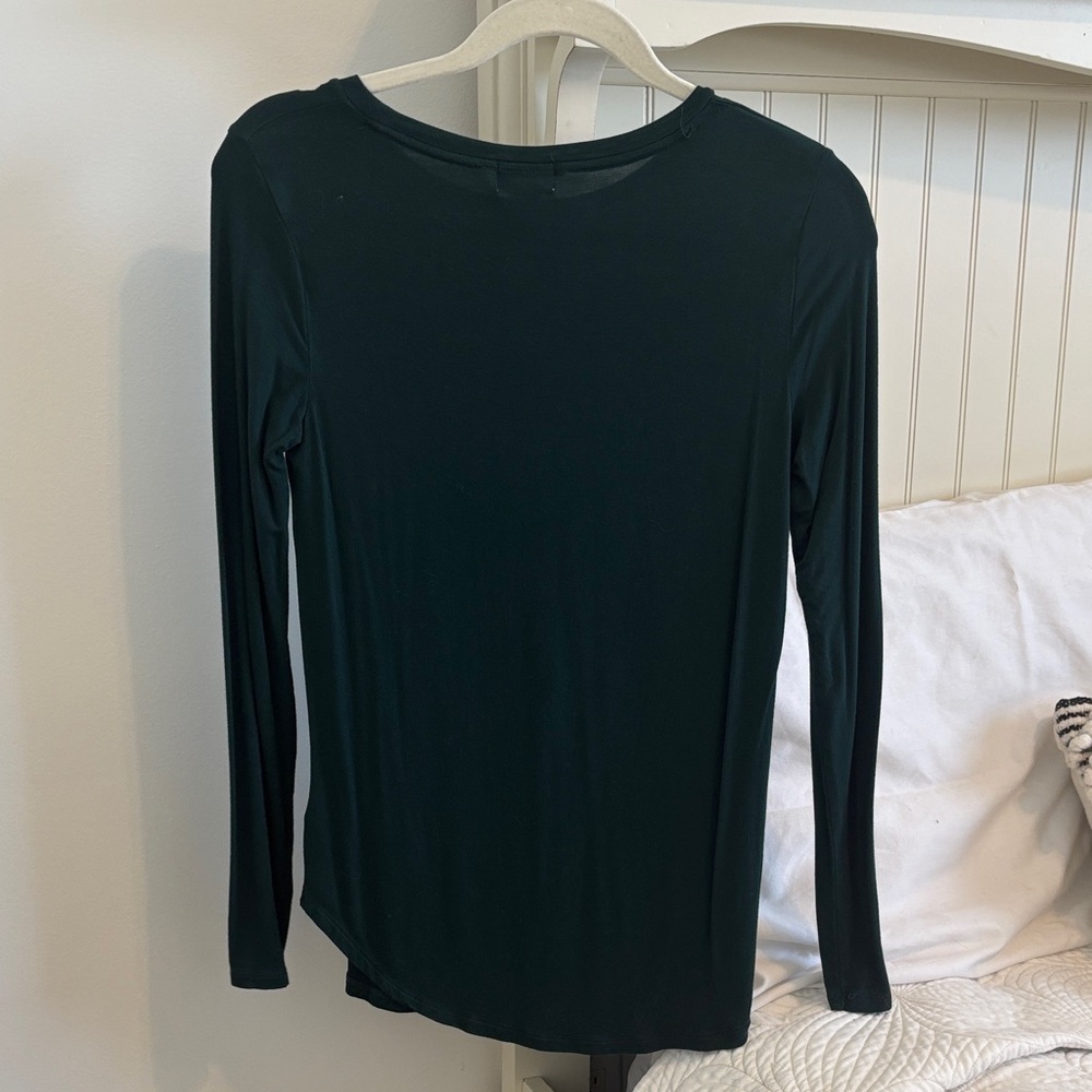 Old Navy Women's Long Sleeve Top - Dark Green - Picture 3 of 3
